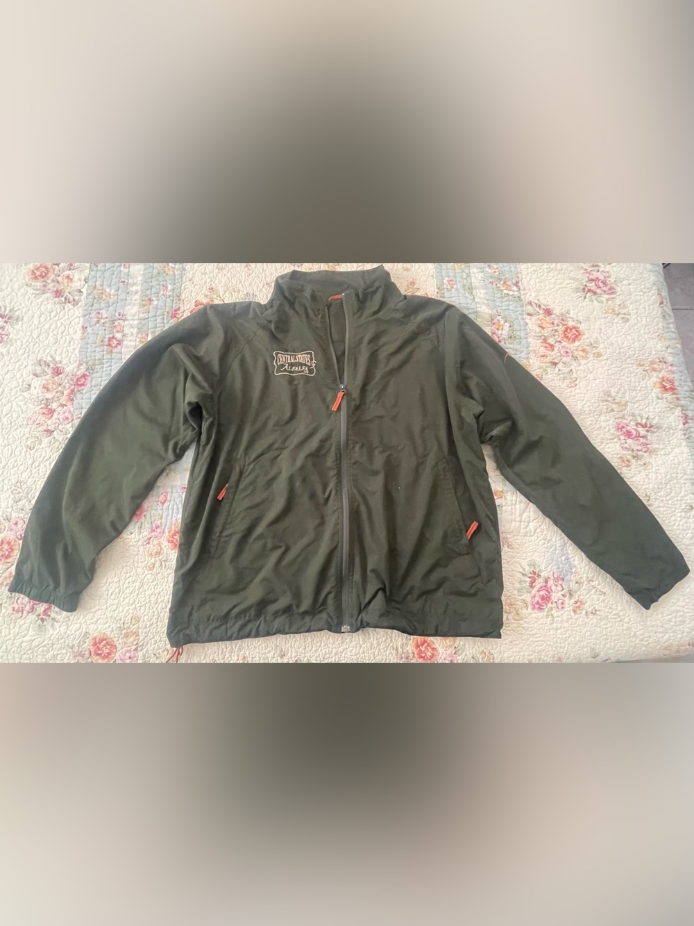 Men's Dark Green Lightweight Full-Zip Jacket